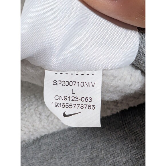 Nike Air Sportswear Men’s Spell Out Fleece Crewneck Sweatshirt Pullover Gray L - Picture 5 of 8